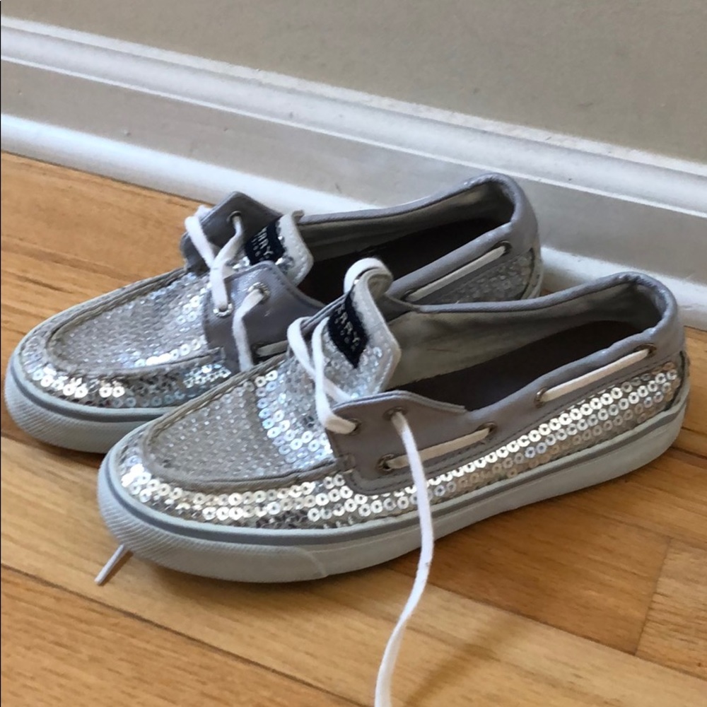 Sperry Top-Sider silver sequins casual shoes